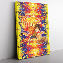 Trippy Luffy One Piece Canvas Print Wall Art
