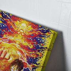 Trippy Luffy One Piece Canvas Print Wall Art