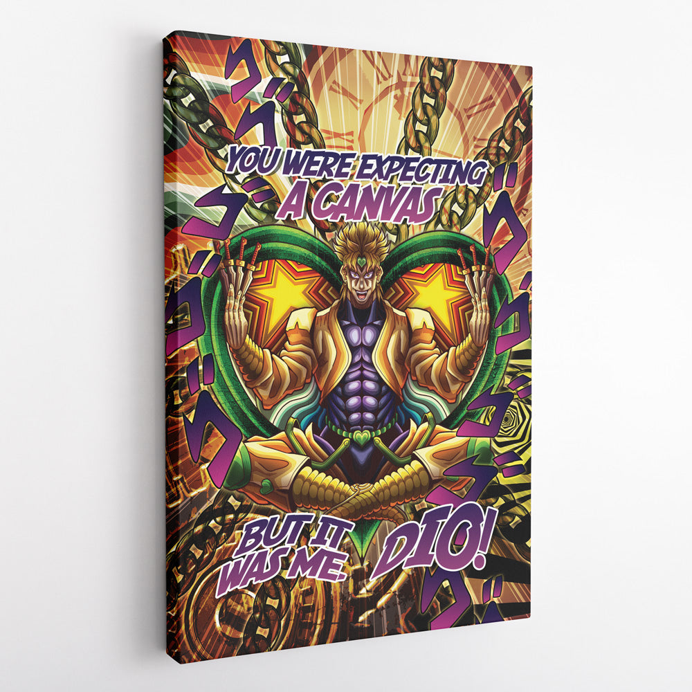 Trippy Medidating Dio It Was Me JoJo's Bizarre Adventure Canvas Print Wall Art - Nysekai