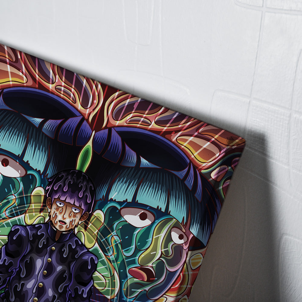 Trippy Meditating Shigeo Kageyama Mob Psycho 100 Canvas Print Wall Art - Nysekai