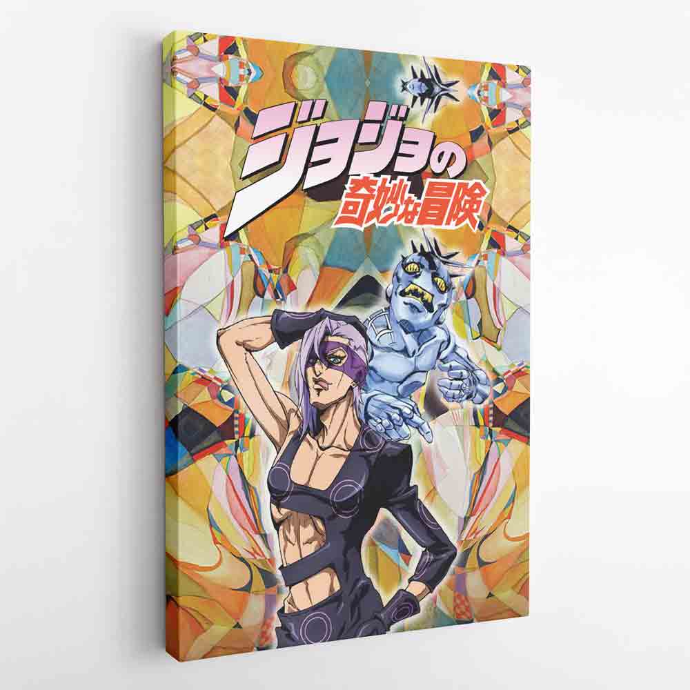 Trippy Melone Babyhead Jojo's Bizarre Adventure Canvas Print Wall Art