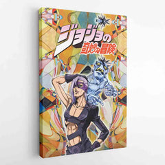 Trippy Melone Babyhead Jojo's Bizarre Adventure Canvas Print Wall Art