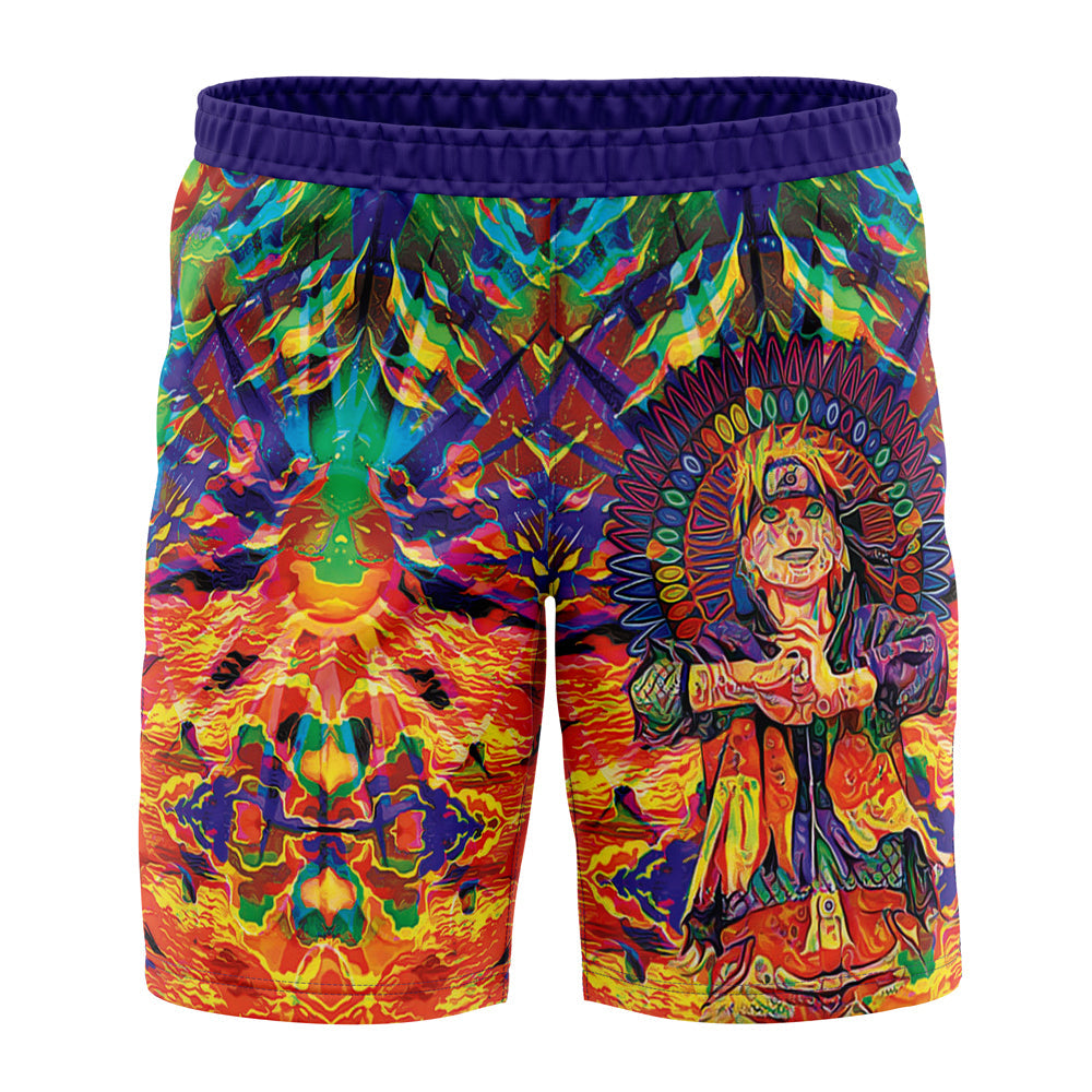 Trippy Naruto Board" Shorts Swim Trunks