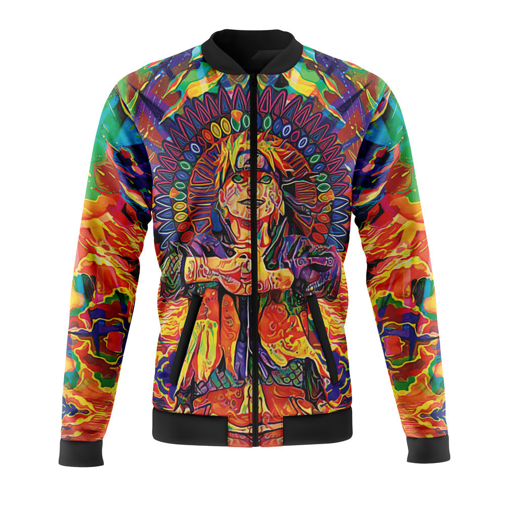 Trippy Naruto" Casual Bomber Jacket