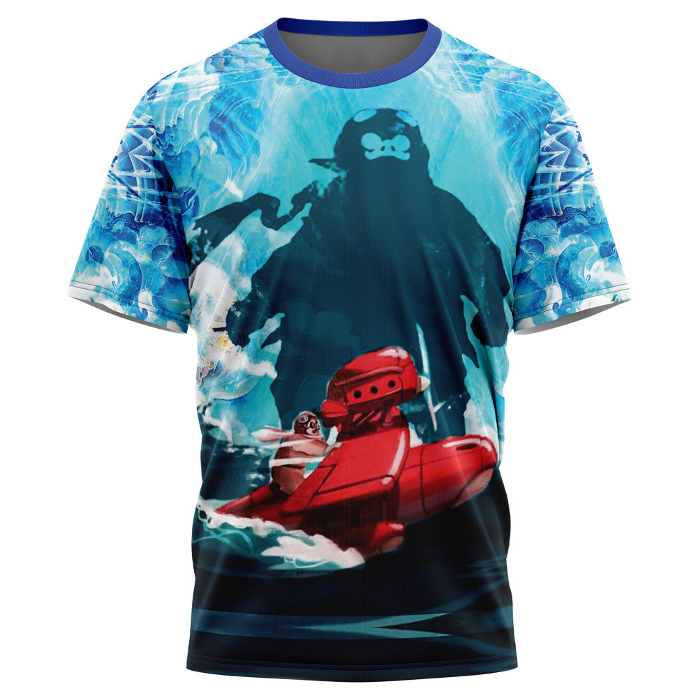 Trippy Porco Rosso Studio Ghibli T-Shirt