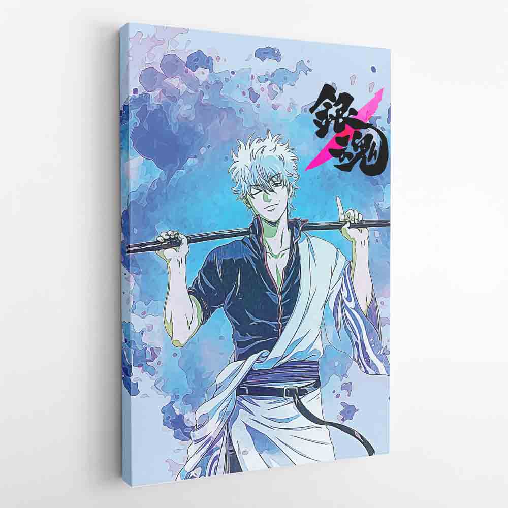 Trippy Sakata Gintoki Gintama Canvas Print Wall Art