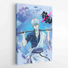 Trippy Sakata Gintoki Gintama Canvas Print Wall Art