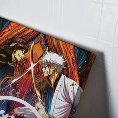 Trippy Shinsuke vs Gintoki Gintama Canvas Print Wall Art
