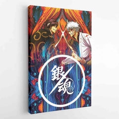 Trippy Shinsuke vs Gintoki Gintama Canvas Print Wall Art