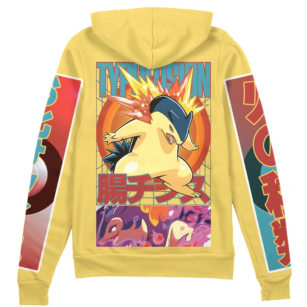 Typhlosion Pokemon" Streetwear Zip Hoodie Jacket