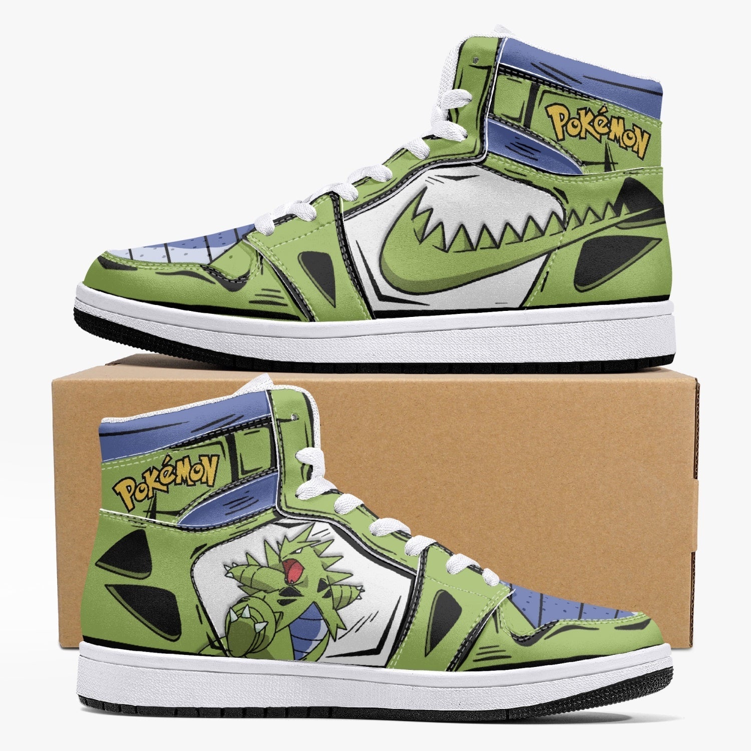 Tyranitar Pokemon Mid 1 Basketball Shoes