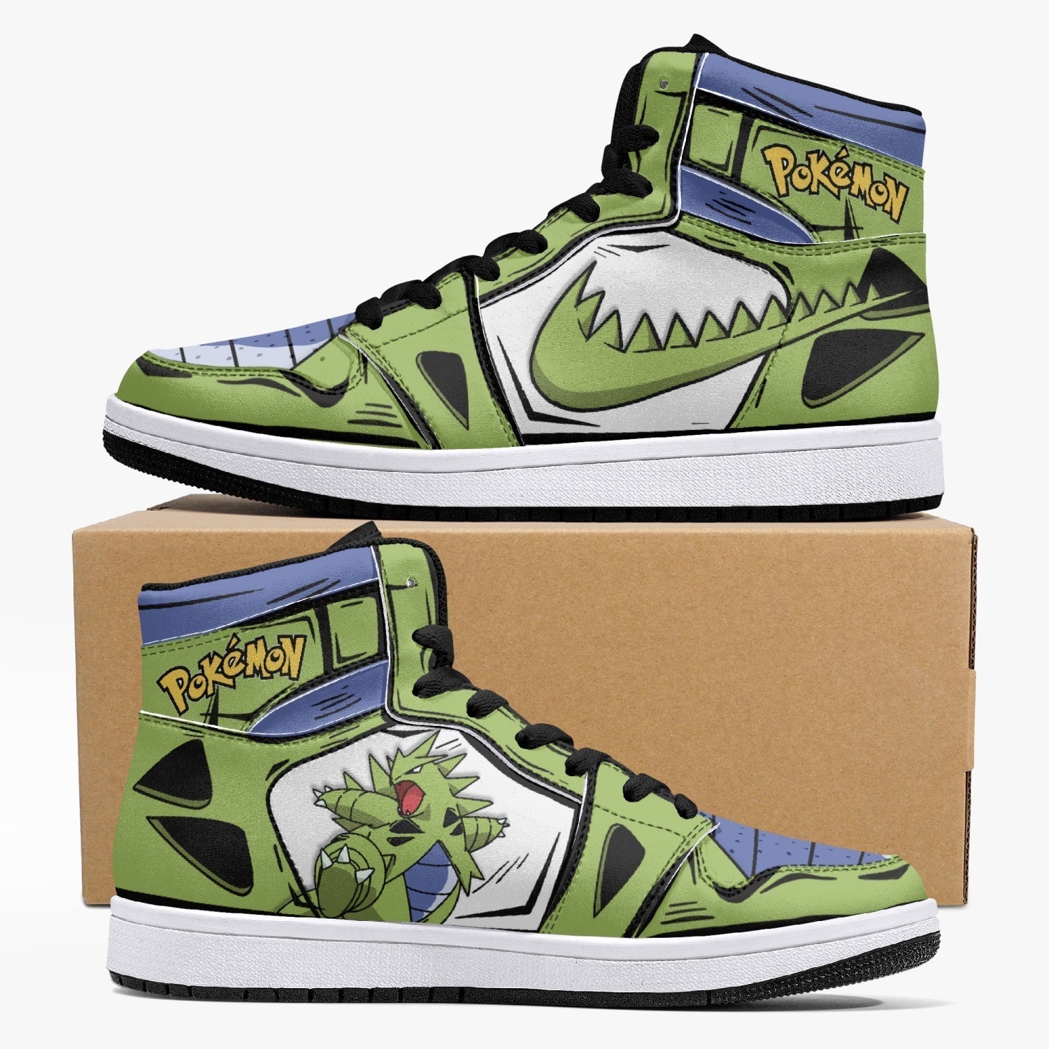 Tyranitar Pokemon Mid 1 Basketball Shoes