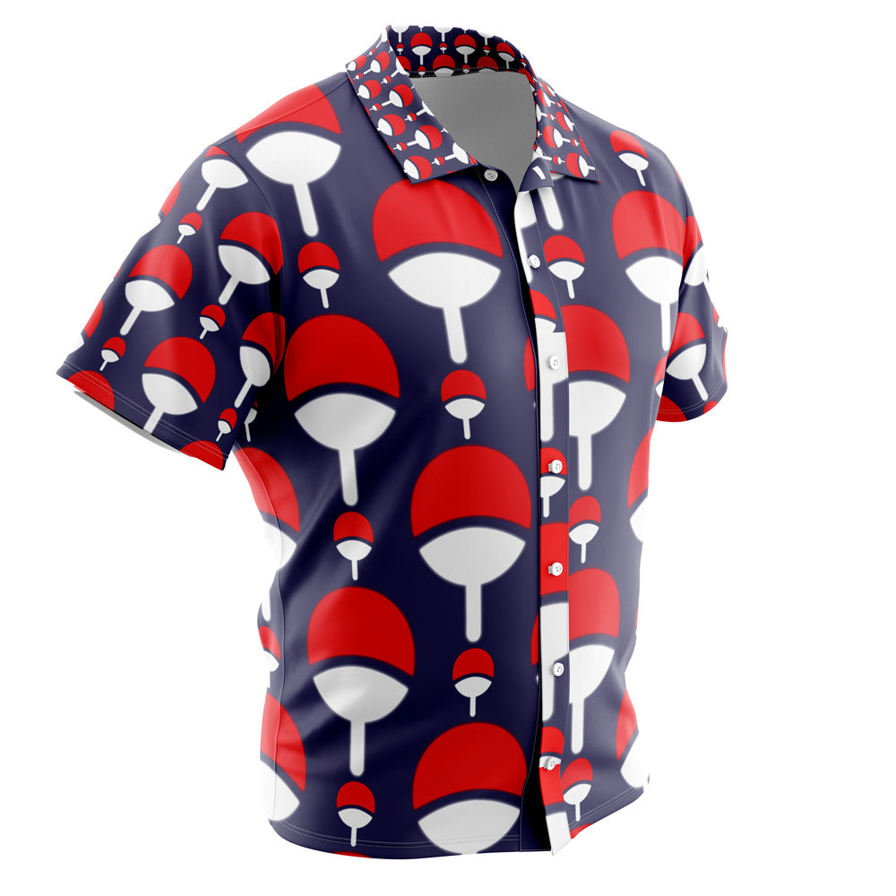 Uchiha Clan Crest Naruto Shippuden Button Up Hawaiian Shirt