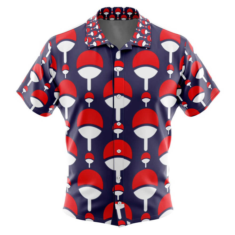 Uchiha Clan Crest Naruto Shippuden Button Up Hawaiian Shirt