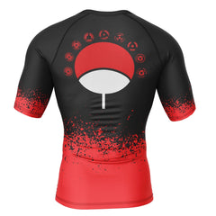 Uchiha Clan Naruto Short Sleeve Rash Guard Compression Shirt