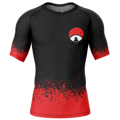 Uchiha Clan Naruto Short Sleeve Rash Guard Compression Shirt