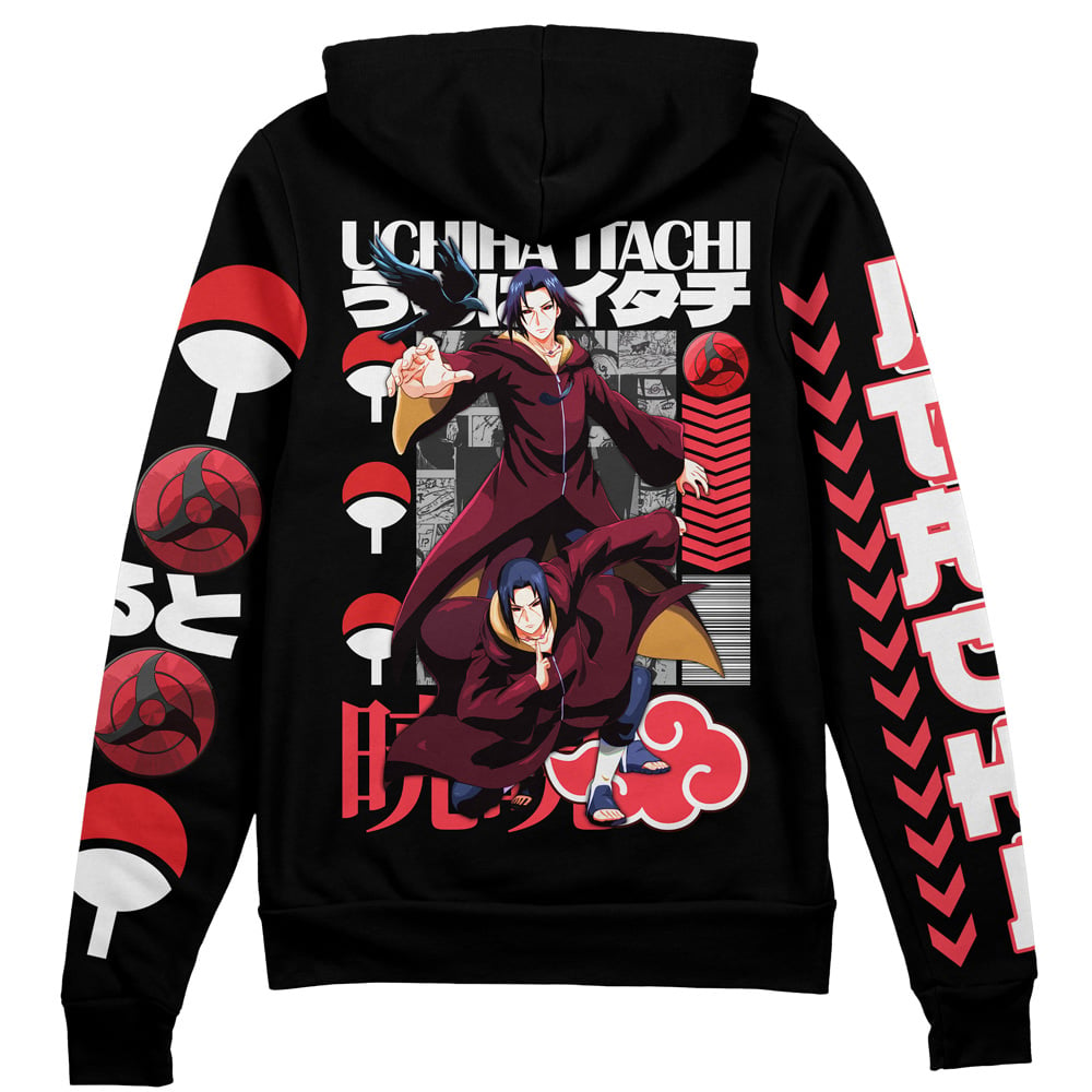 Uchiha Itachi V2 Naruto" Streetwear Zip Hoodie Jacket