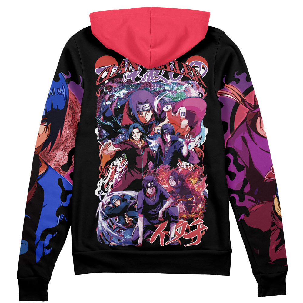Uchiha Itachi V4 Shippuden Streetwear Zip Hoodie Jacket