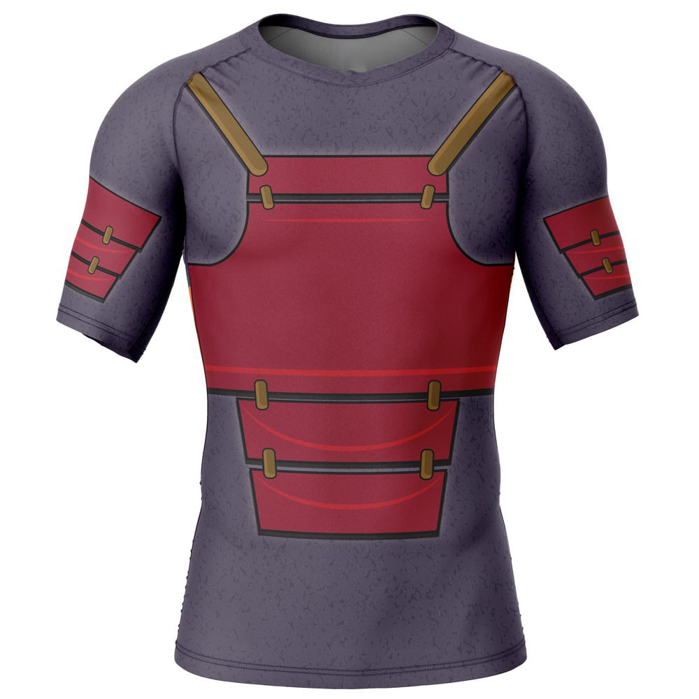 Uchiha Madara Naruto Short Sleeve Rash Guard Compression Shirt