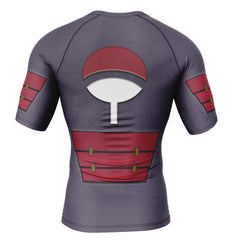 Uchiha Madara Naruto Short Sleeve Rash Guard Compression Shirt