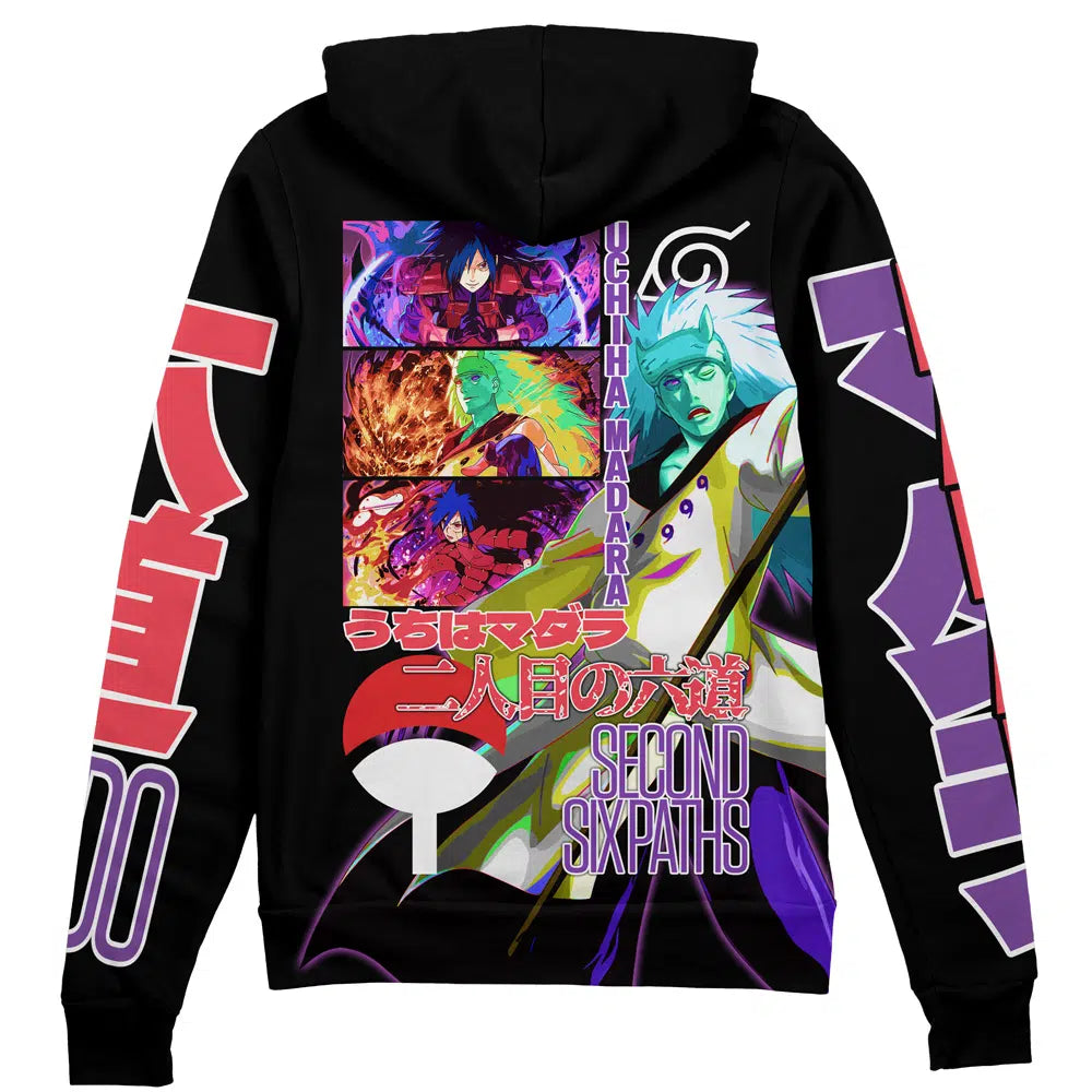 Uchiha Madara V2 Naruto" Streetwear Zip Hoodie Jacket