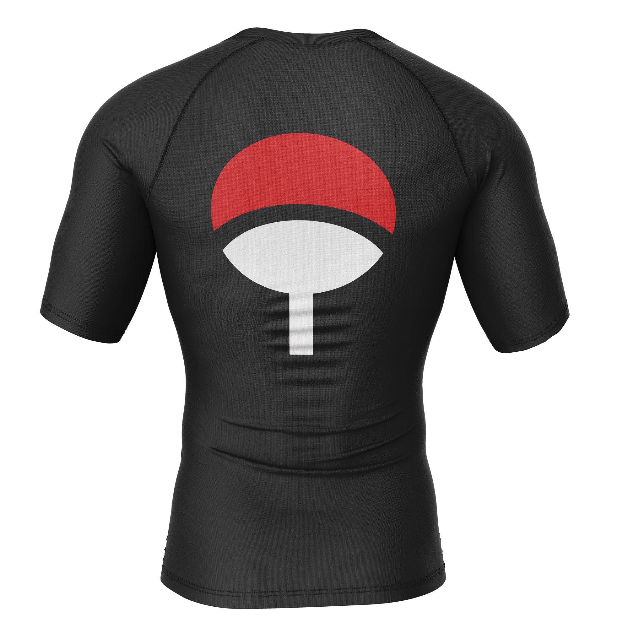 Uchiha symbol Naruto Short Sleeve Rash Guard Compression Shirt