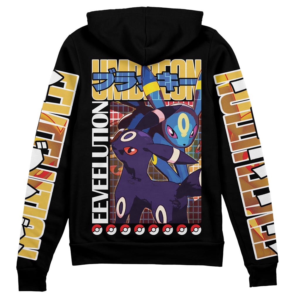 Umbreon V2 Pokemon" Streetwear Zip Hoodie Jacket