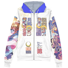 Usagi Tsukino V2 Sailor Moon Streetwear Zip Hoodie Jacket