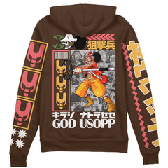 Usopp One Piece" Streetwear Zip Hoodie Jacket