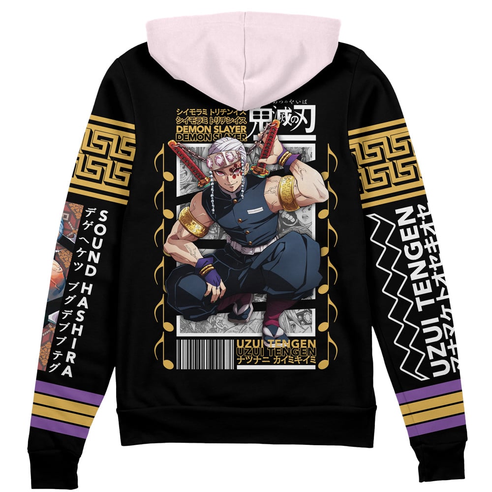 Uzui Tengen Demon Slayer" Streetwear Zip Hoodie Jacket