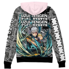 Uzui Tengen Manga Collage Demon Slayer Streetwear Zip Hoodie Jacket