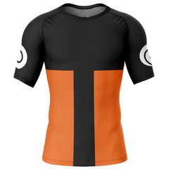 Uzumaki Shipuuden V2 Naruto Short Sleeve Rash Guard Compression Shirt