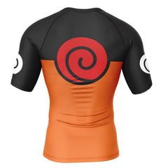 Uzumaki Shipuuden V2 Naruto Short Sleeve Rash Guard Compression Shirt