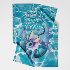 Vaporeon Deep Love Pokemon Blanket