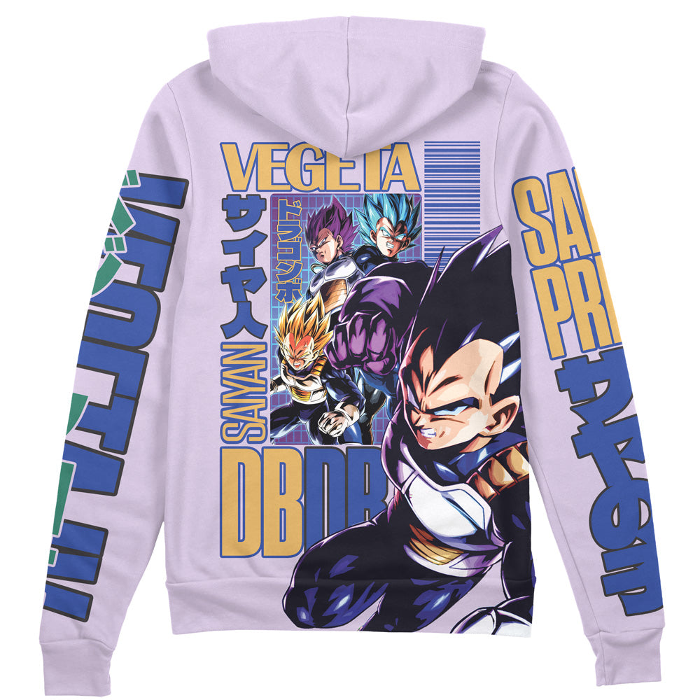 Vegeta V3 Dragon Ball Z Streetwear Zip Hoodie Jacket
