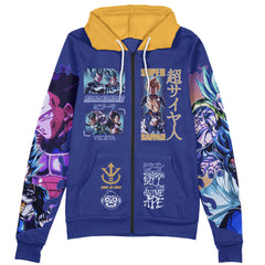Vegeta V4 Dragon Ball Z Streetwear Zip Hoodie Jacket