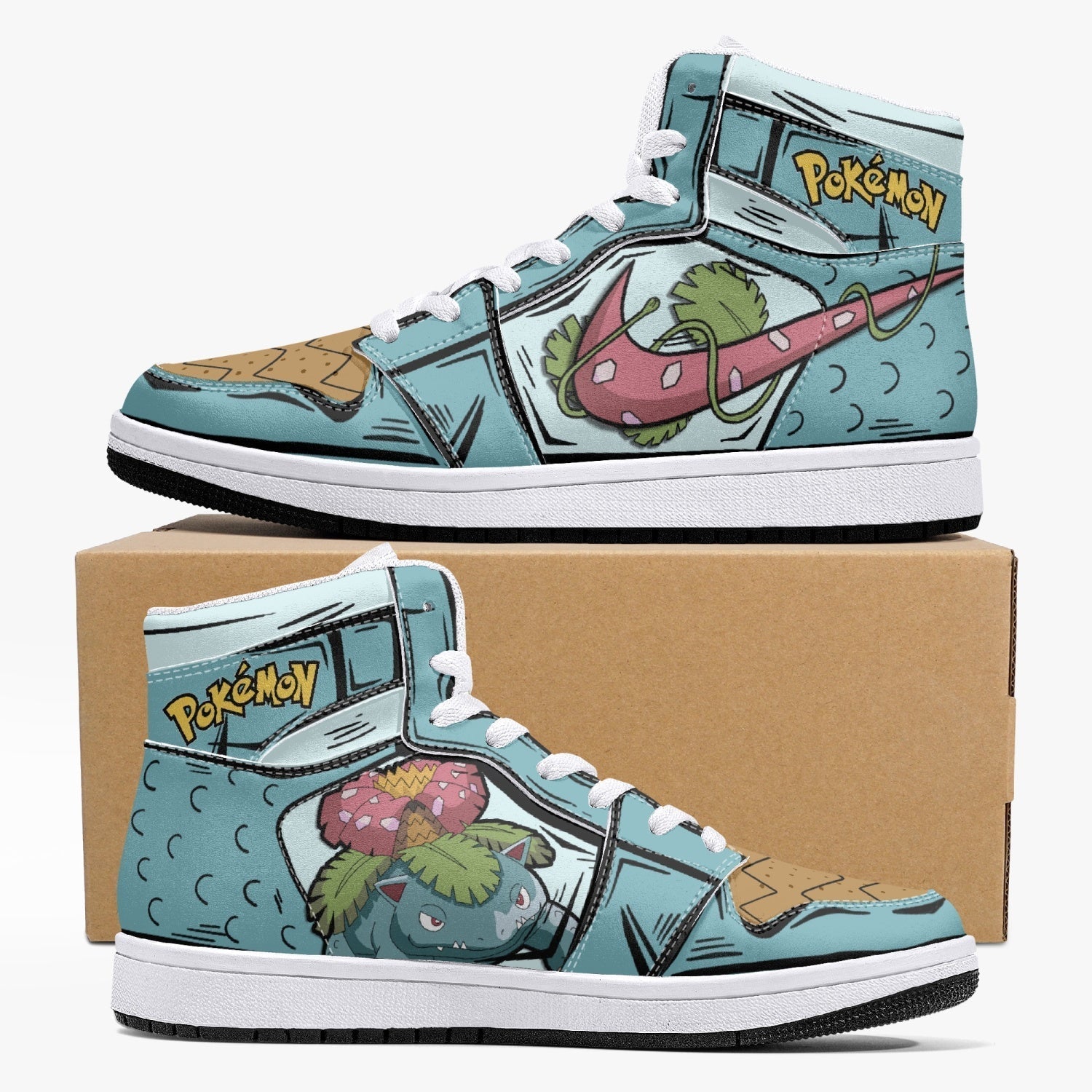 Venosaur Pokemon Mid 1 Basketball Shoes