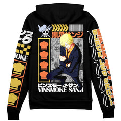 Vinsmoke Sanji One Piece Streetwear Zip Hoodie Jacket