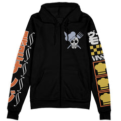 Vinsmoke Sanji One Piece Streetwear Zip Hoodie Jacket