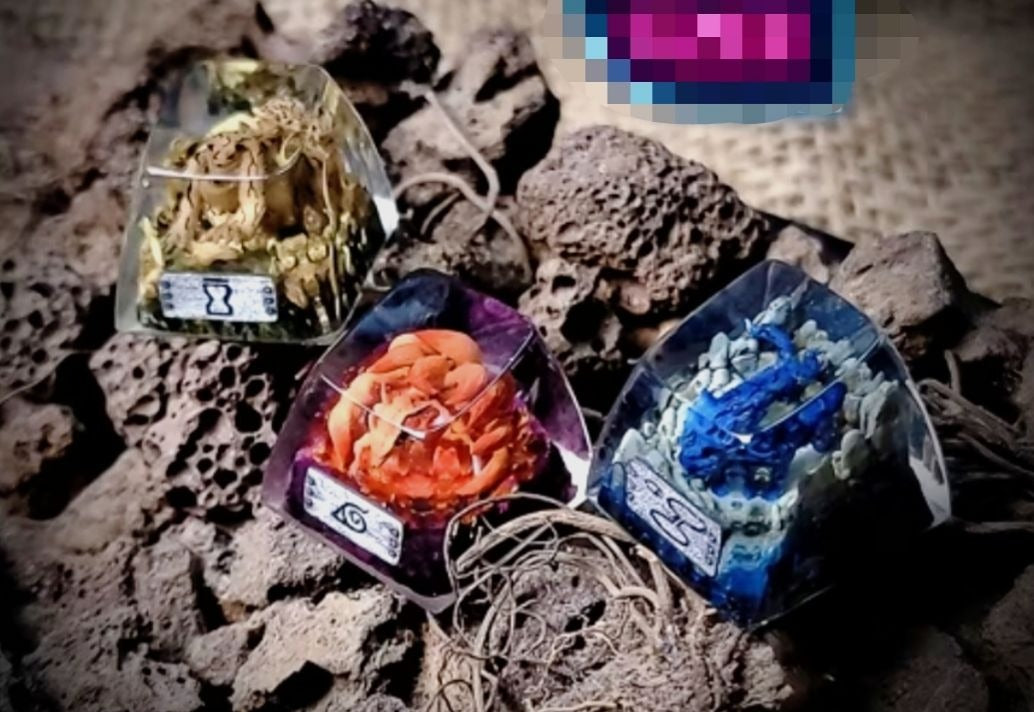 Nysekai "Yellow Fire Dragon" Naruto Resin Keycap