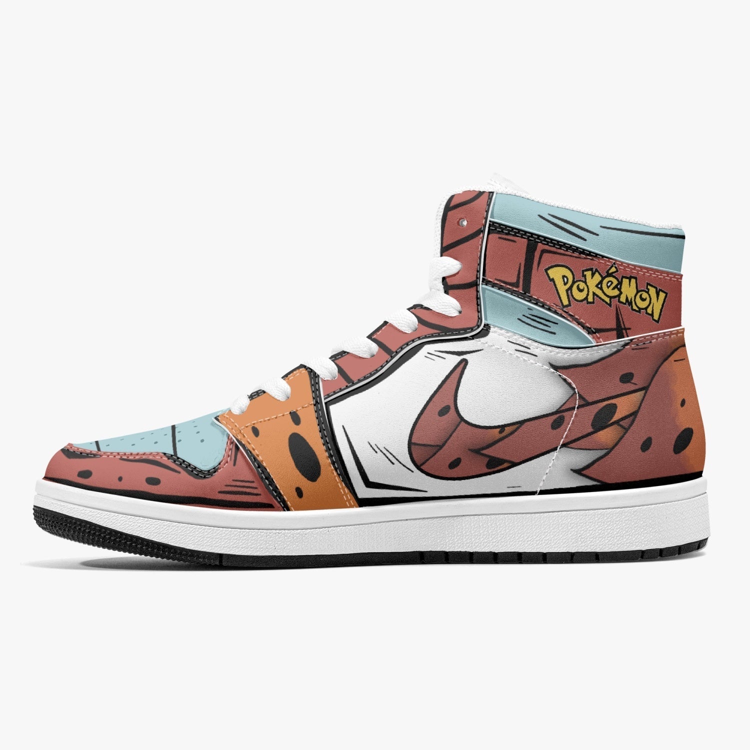 Volcarona Pokemon Mid 1 Basketball Shoes