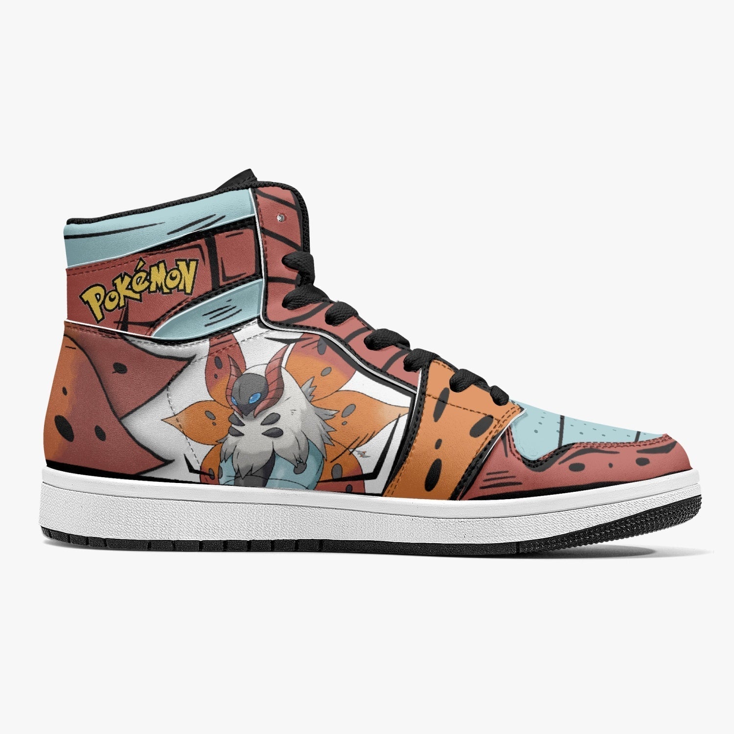 Volcarona Pokemon Mid 1 Basketball Shoes