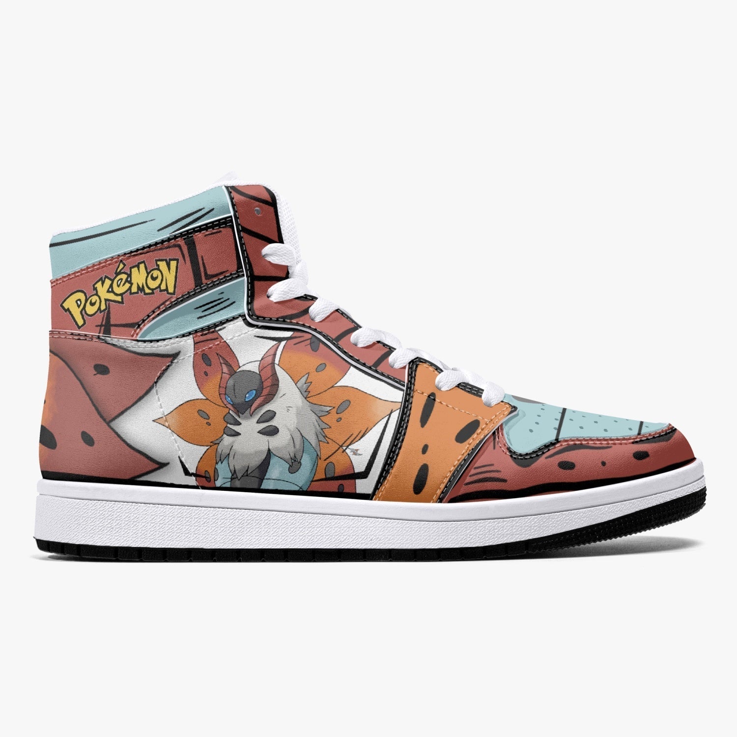 Volcarona Pokemon Mid 1 Basketball Shoes