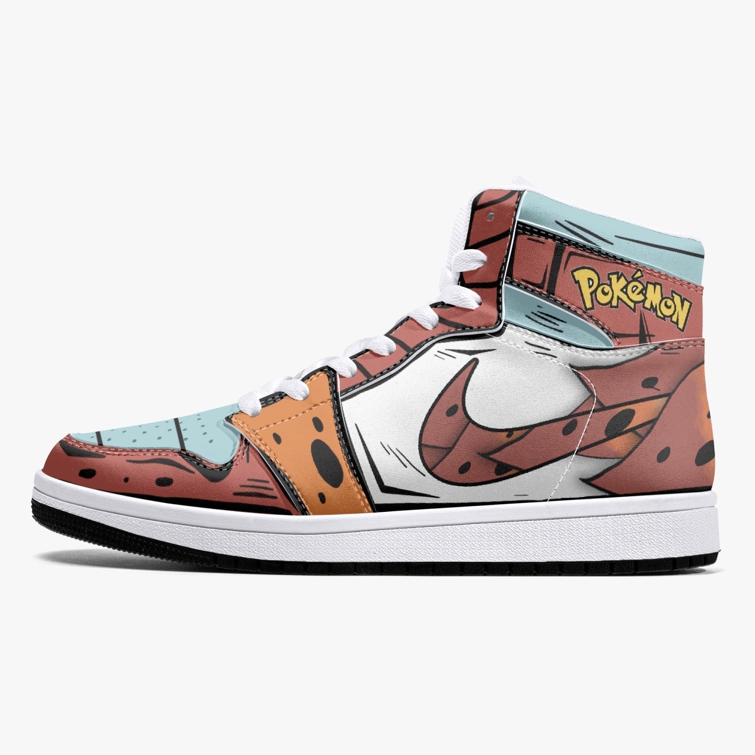 Volcarona Pokemon Mid 1 Basketball Shoes