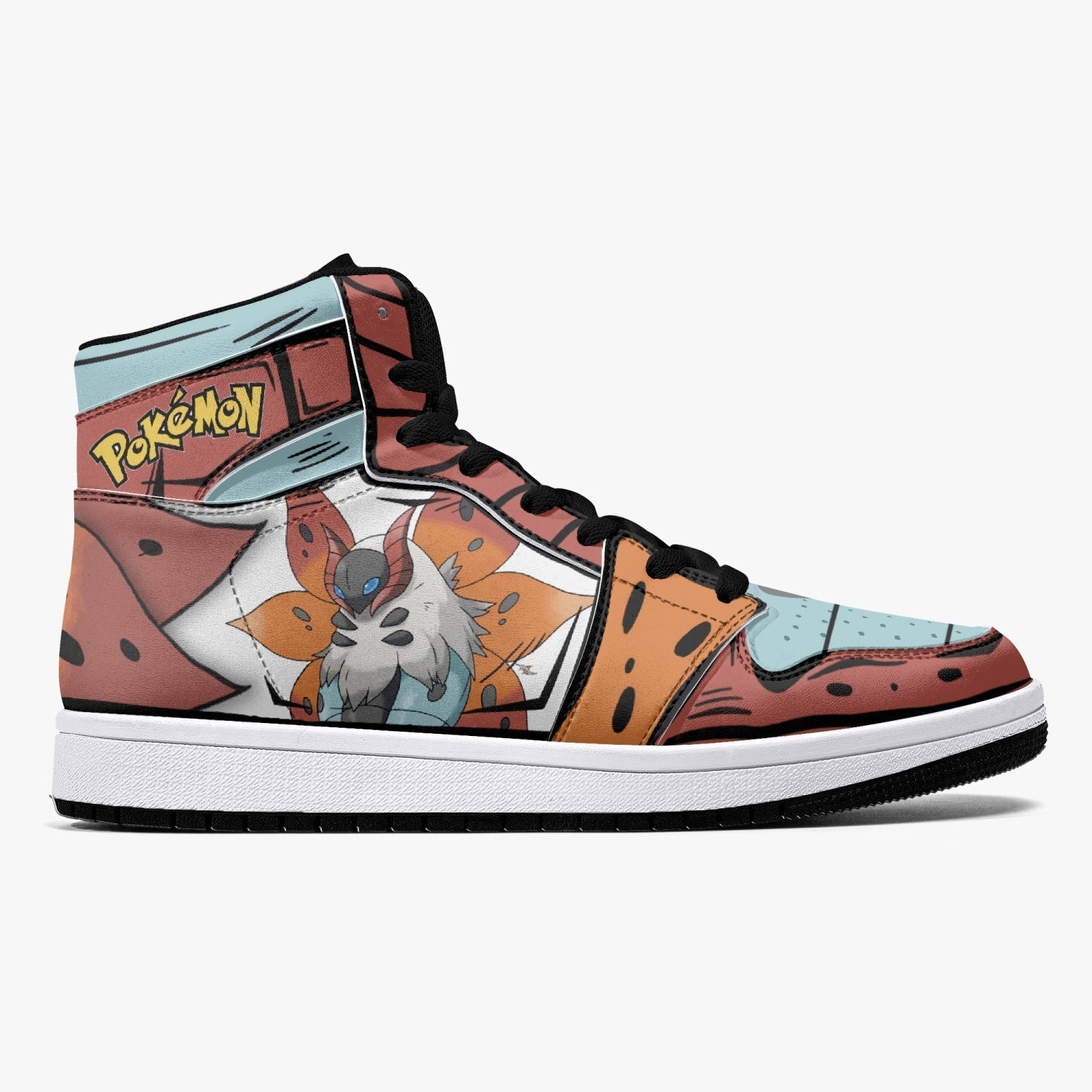 Volcarona Pokemon Mid 1 Basketball Shoes