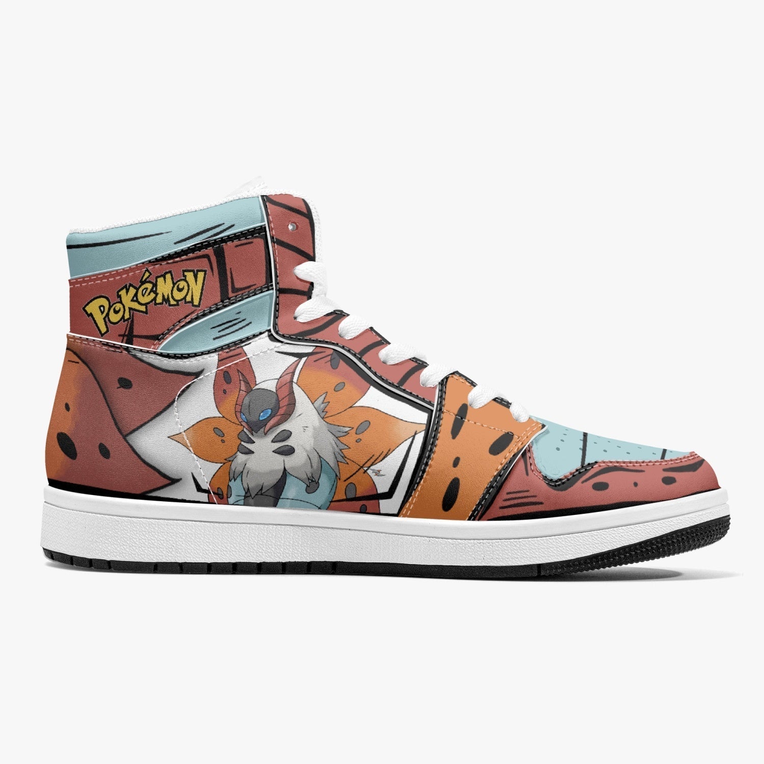 Volcarona Pokemon Mid 1 Basketball Shoes for Kids