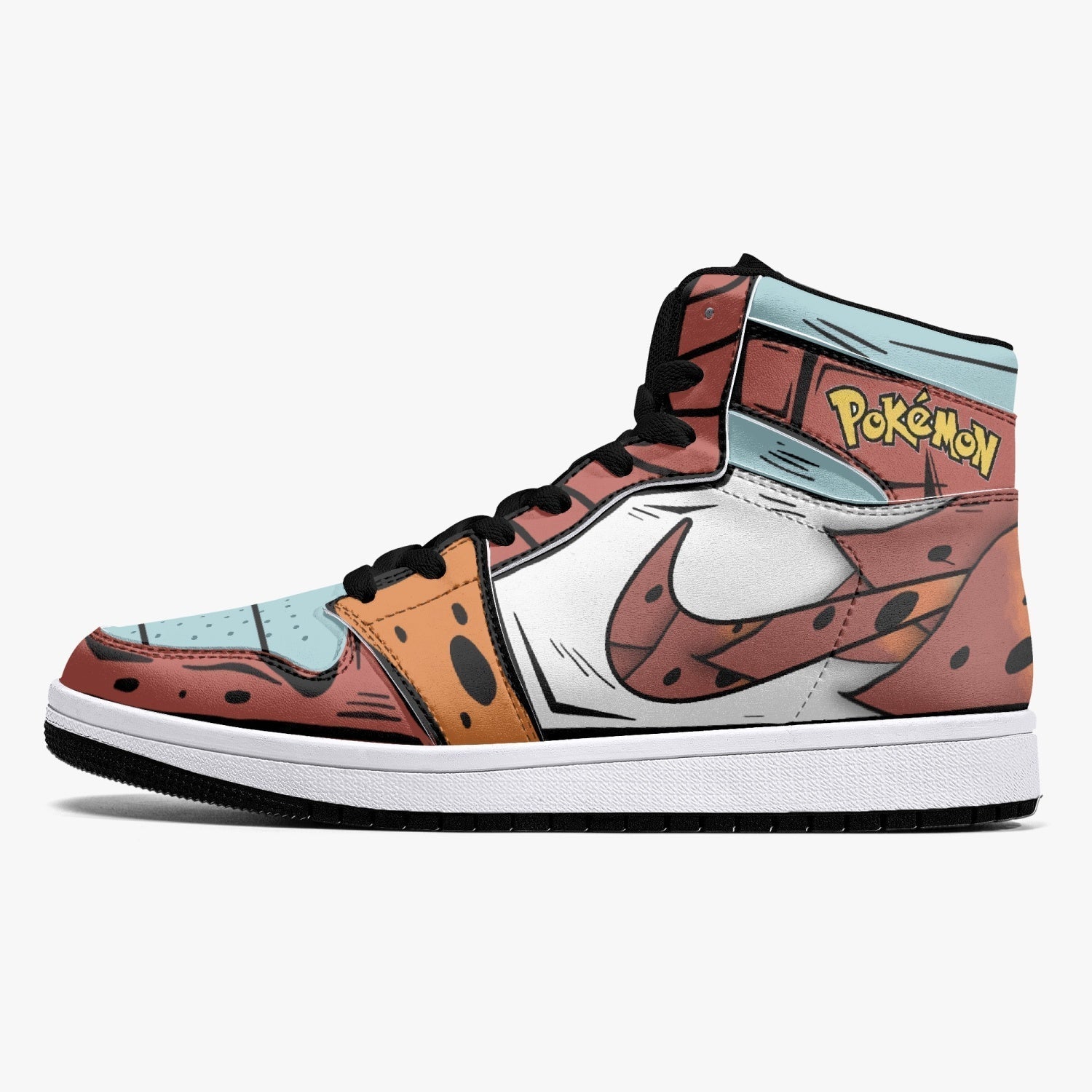 Volcarona Pokemon Mid 1 Basketball Shoes for Kids