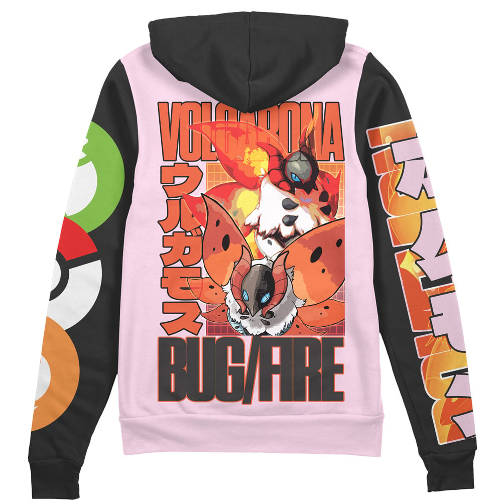 Volcarona Pokemon" Streetwear Zip Hoodie Jacket