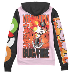 Volcarona Pokemon" Streetwear Zip Hoodie Jacket