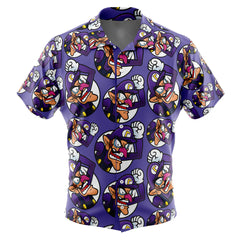 Waluigi Super Mario Button Up Hawaiian Shirt